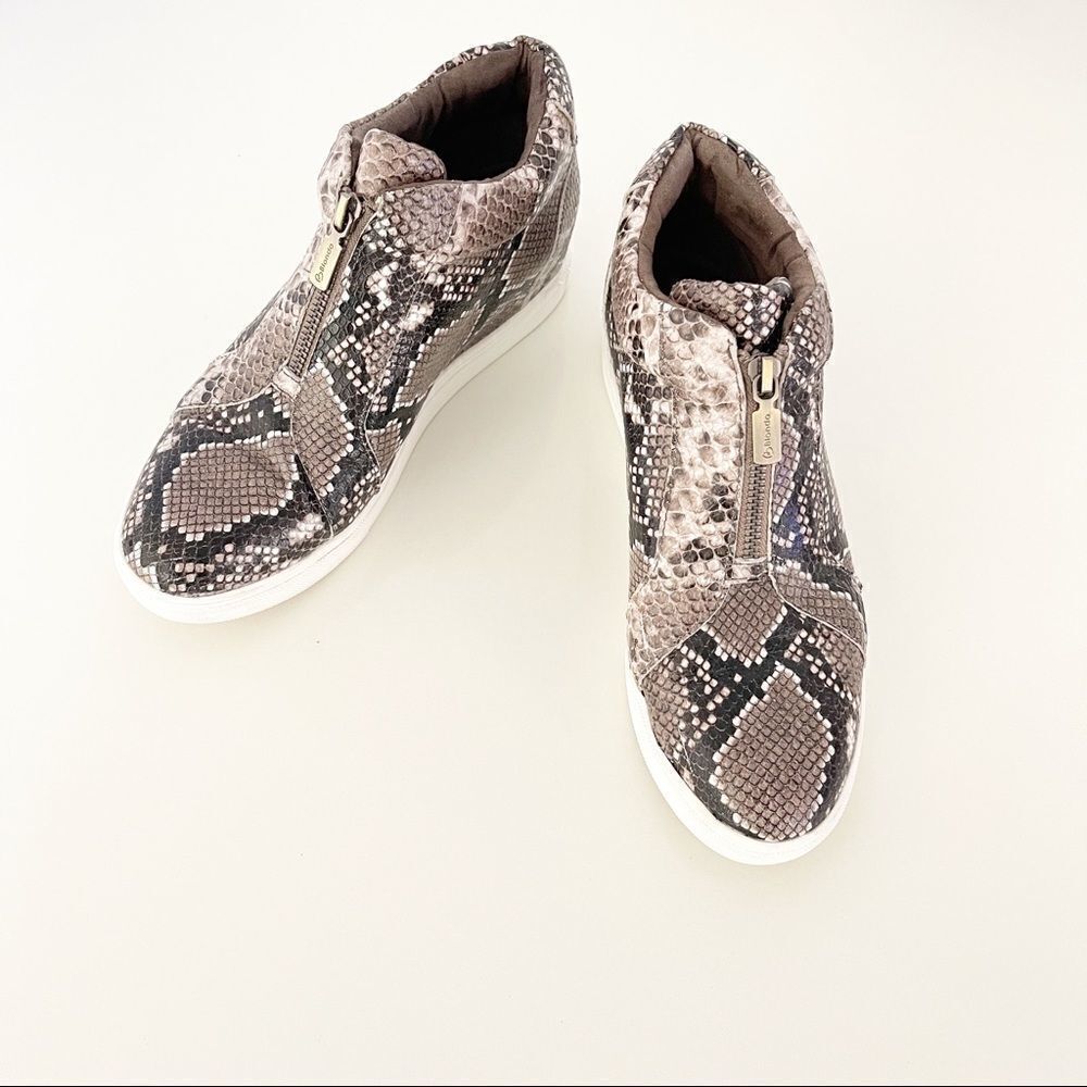 Blondo Glenda faux Snakeskin ankle booties